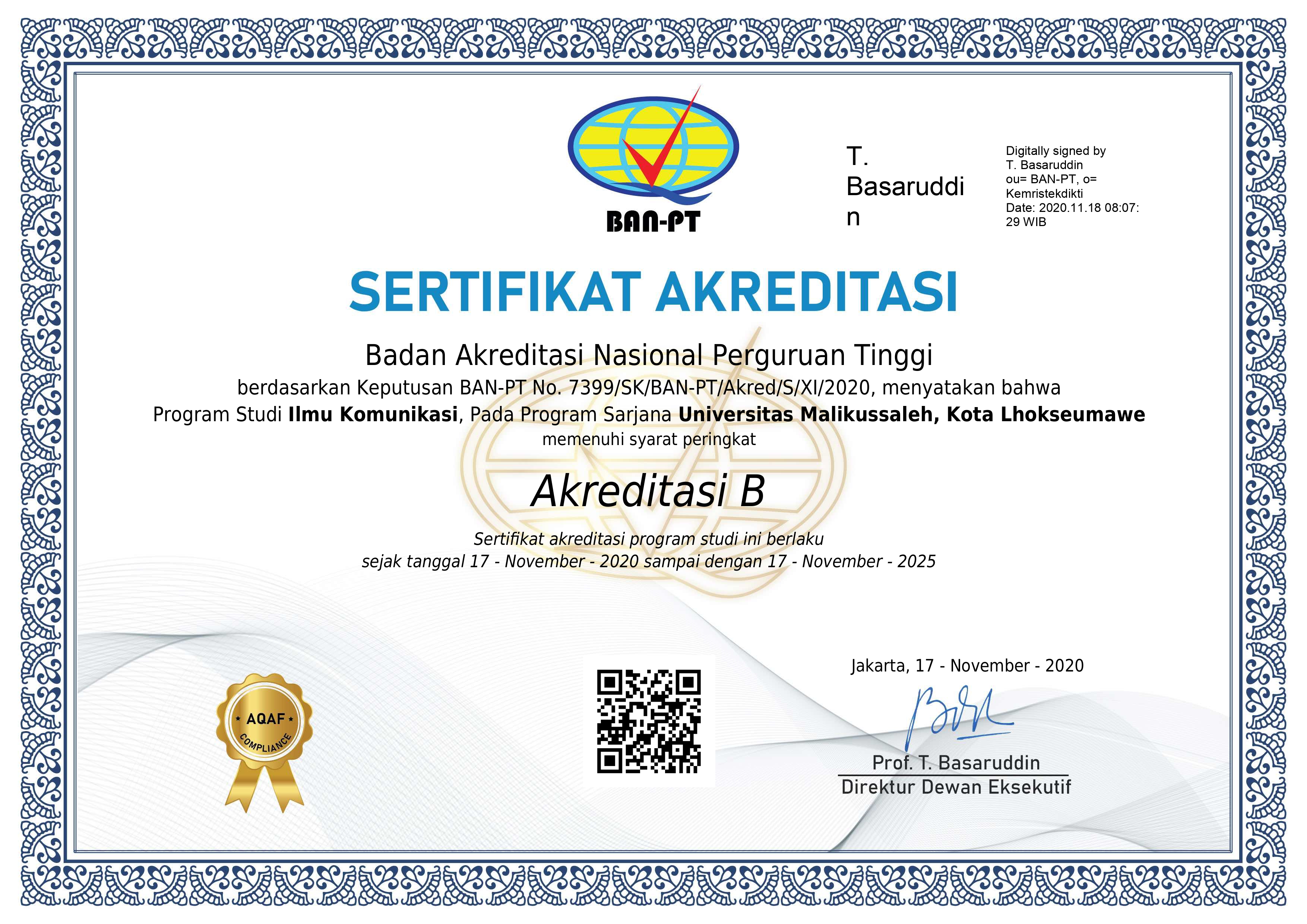 Sertifikat Akreditasi